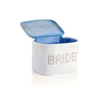 Shiraleah Bride Cosmetic Case, White