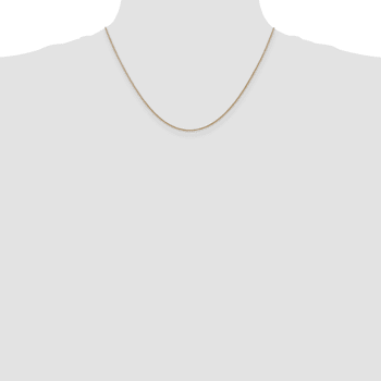 14k Diamond Cut Rose Gold 1.00mm Spiga Chain 18 Inches