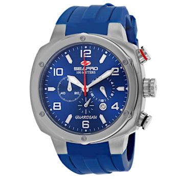 Seapro Men's Guardian Blue Dial, Blue Silicone Watch