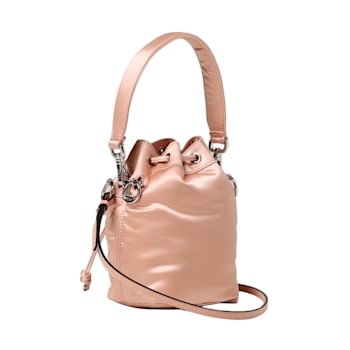 Fendi Mon Tresor Baguette Baby Pink Nylon Bucket Mini Crossbody Bag