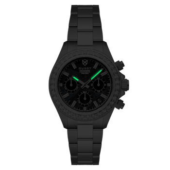Duxot Accelero Meteorite Chronograph Black Dial White Stainless Steel
Band Limited Edition Watch