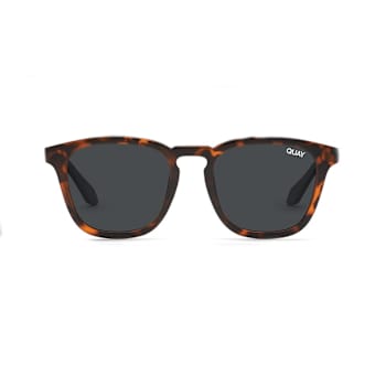 Quay Walk On Black Tortoise Round Frame / Smoke Lenses Sunglasses