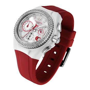 Technomarine Cruise Valentine 40mm White Dial Crystal Accents White
Silicone Strap Quartz Watch