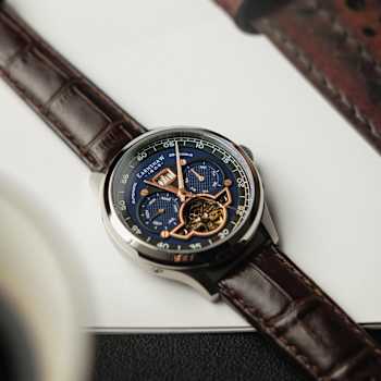 Thomas Earnshaw Baron Grand Date Calendar Open Heart Automatic