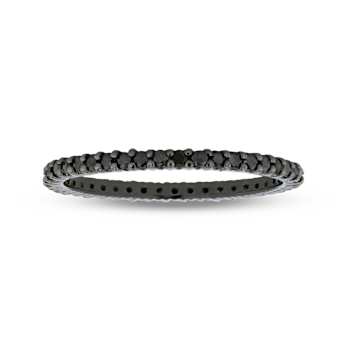 0.50ctw Black Diamond Eternity Band in 14k Gold Black Rhodium