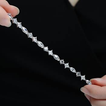 CZ Symmetrical Statement Bracelet In Sterling Silver 10.00ctw