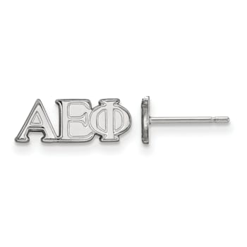Rhodium Over Sterling Silver LogoArt Extra Small Post Earrings