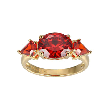 Red Cubic Zirconia 18k Yellow Gold Over Sterling Silver January
Birthstone Ring 5.53ctw