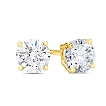 Lab Grown White Diamond 14K Yellow Gold Stud Earrings VS1 Clarity E
Color, IGI Certified 2ctw