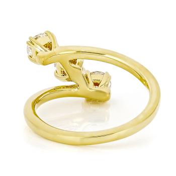Symbolic Lab-Grown Diamond Three-Stone Ring 1ctw In 14K Gold Over
Sterling Silver