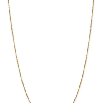 14k Yellow Gold 1.45mm Solid Diamond Cut Cable Chain 26 Inches