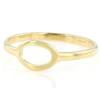 Oval Open Band Ring In 18K Gold Over Sterling Silver