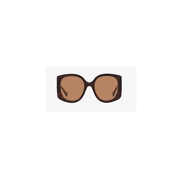Gucci Round Sunglasses with Rectangle Edge -Tortoise 56mm