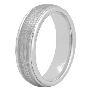 Robert Alton Men's Brushed 7mm Band Ring In Tungsten