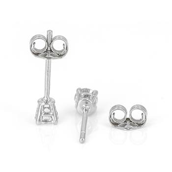 Timeless Lab-Grown Diamond Solitaire Stud Earrings In 10K White Gold