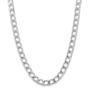 Sterling Silver 10.3mm Flat Open Curb Chain