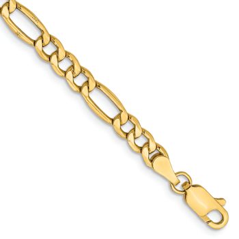 14k Yellow Gold 4.2mm Figaro Link 18 Inch Chain