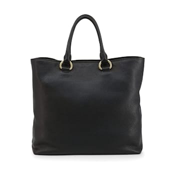 Prada Black Vitello Phenix Leather Shopping Tote Bag