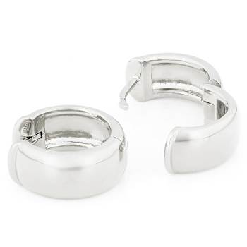 Classic Huggie Hoop Earrings In Sterling Silver