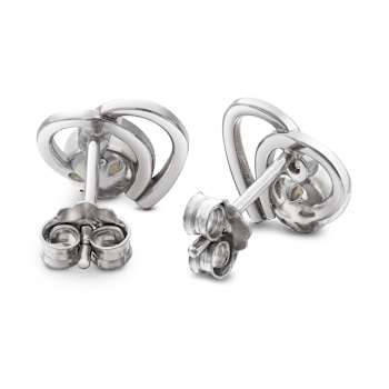 Sterling Silver Freshwater Pearl and Cubic Zirconia Earring