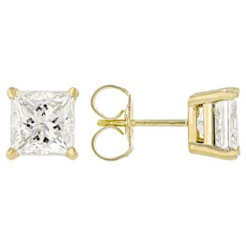 Lab-Grown Diamond Princess-Cut Stud Earrings In 14K Gold 3.00ctw