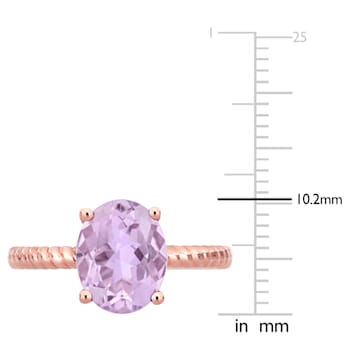 2.37ctw Rose de France Amethyst 14k Rose Gold Ring