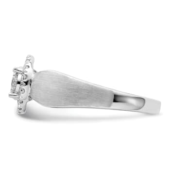 Rhodium Over 14K White Gold Lab Grown Diamond VS/SI GH, Cluster Ring 0.497ctw