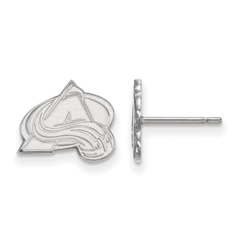 Rhodium Over Sterling Silver NHL Colorado Avalanche LogoArt Extra Small
Post Earrings