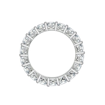 White Cubic Zirconia Platinum Over Sterling Silver Asscher Cut Ring 4.75ctw