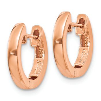 14k Rose Gold 1/2" Hinged Hoop Earrings