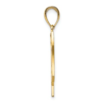 14k Yellow Gold with Enamel American Flag Pendant