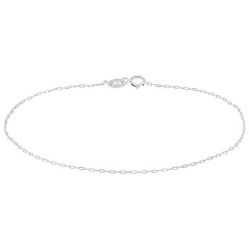 Polished Paperclip Link Bracelet In Platinum 1mm