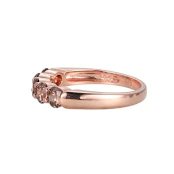 Mocha Cubic Zirconia 18k Rose Gold Over Sterling Silver Ring 1.55ctw