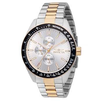 Invicta Aviator Men's 45mm Silver Dial Two-Tone Stainless Steel Band
Quartz Watch