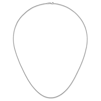 Rhodium Over Sterling Silver 1.8mm Cable 20 Inch Chain