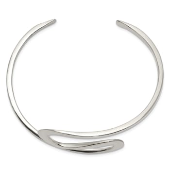 Sterling Silver Abstract Cuff Bracelet