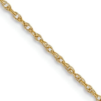14k Yellow Gold 0.7mm Solid Cable 18 Inch Chain