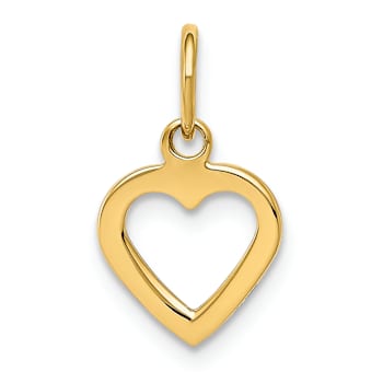 14k Yellow Gold Polished Cut-out Heart Pendant