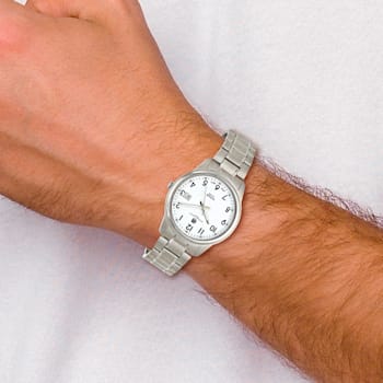 Men's Charles Hubert Titanium 40mm White Dial Watch