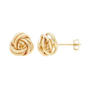 14k Gold Love Knot Stud Earrings