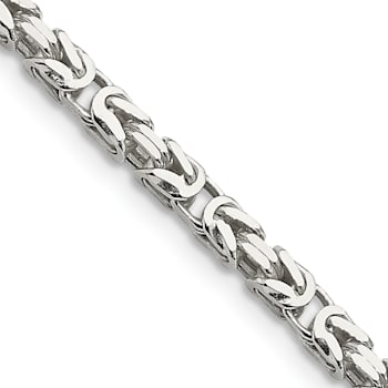 Sterling Silver 2.5mm Byzantine Chain Necklace
