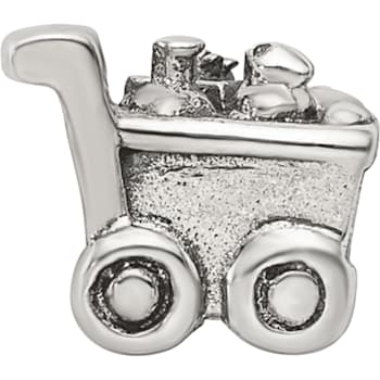 Sterling Silver Shopping Cart Bead