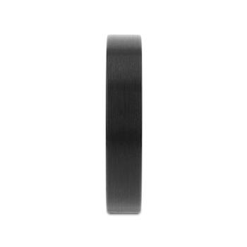 SAN ANTONIO Flat Black Tungsten Carbide Band with Brushed Finish 4mm
