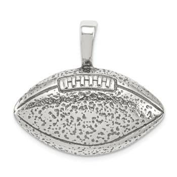 Sterling Silver Antiqued Football Pendant