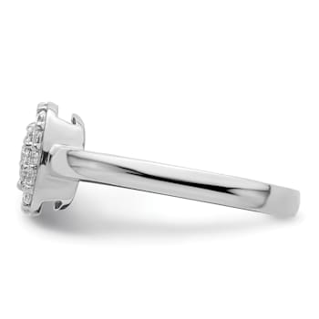 Rhodium Over 14K White Gold Lab Grown Diamond SI1/SI2, G H I, Squared
Halo Ring