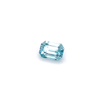 Blue Zircon 8.9x6.4mm Emerald Cut 3.29ct