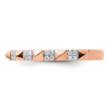 14K Rose Gold Stackable Expressions Diamond Ring 0.128ctw