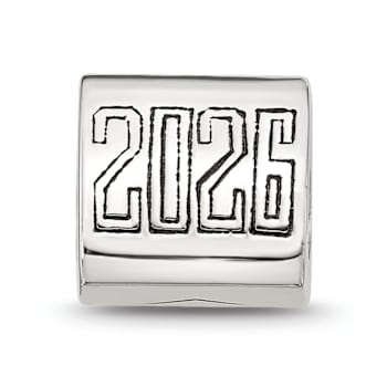 Sterling Silver Polished 2026 Graduation Bead