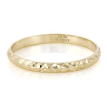 Diamond-Cut Band Ring In 6K Gold