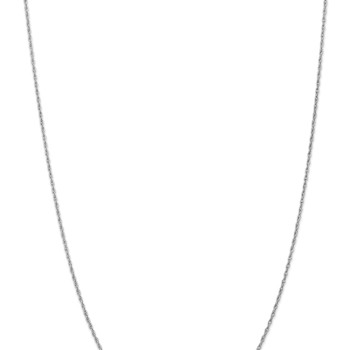 14k White Gold 1.3mm Heavy-Baby Rope Chain 22 Inches